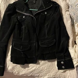 White House Black Market black corduroy jacket